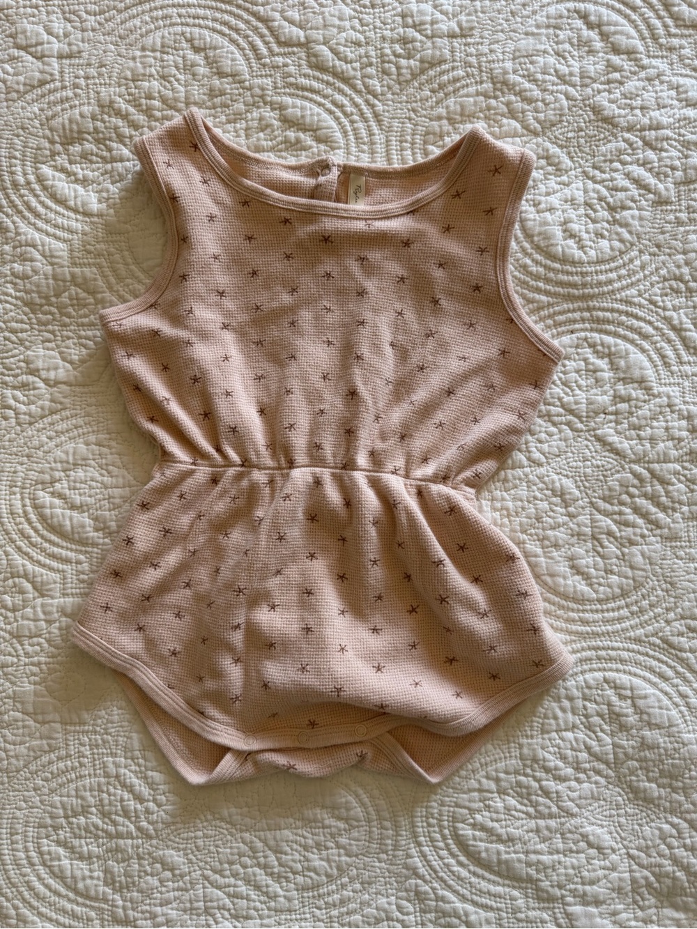 Tan/Brown Star Tank Romper